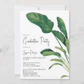 Tropisch greenery script plant 3 foto's afstuderen kaart (Voorkant)