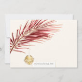 Tropisch Griekenland 3-foto van Bourgogne & Gold B Feestdagenkaart (Achterkant)