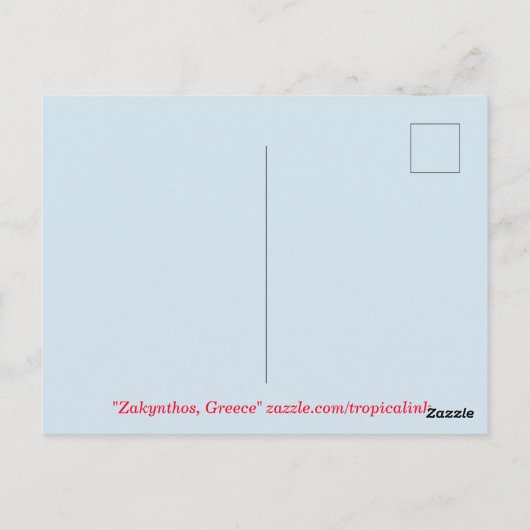 Tropisch Grieks eiland Briefkaart (Achterkant)