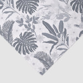 Tropisch grijs bloemengroen tissuepapier (Detail)