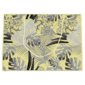 tropisch, grijs en geel groot cadeauzakje (Voorkant)