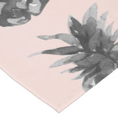 Tropisch grijs en roze anananas naadloos patroon korte tafelloper (Hoek)