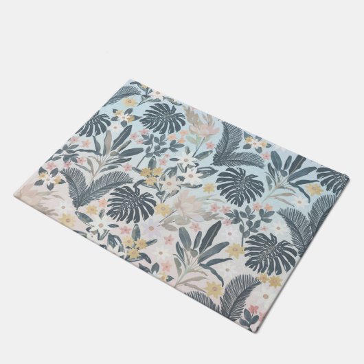 Tropisch grijs goudpatroon deurmat (Schuin)