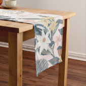 Tropisch grijs goudpatroon medium tafelloper (Voorbeeld)