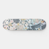Tropisch grijs goudpatroon persoonlijk skateboard (Horizontaal)