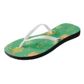 Tropisch groen ananasstrand teenslippers (Schuin)