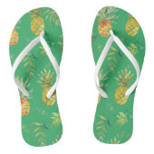 Tropisch groen ananasstrand teenslippers (Voetbed)