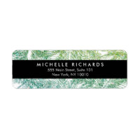 Tropisch groen/Aqua Glitter Palms