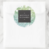 Tropisch groen/Aqua Glitter Palms Stickers (Tas)