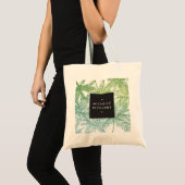 Tropisch groen/Aqua Glitter Palms Tote Bag (Voorkant (product))