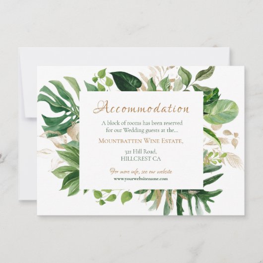 Tropisch groen aquarel Monstera bladeren frame (Voorkant)