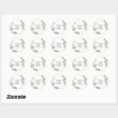 Tropisch Groen Baby shower Leidt Dank u Ronde Sticker (Vel)