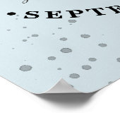 Tropisch groen Baby shower van de Vloeiende Blauwe Poster (Hoek)