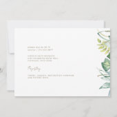 Tropisch groen Beachy Vrijgezellenfeest Kaart (Achterkant)