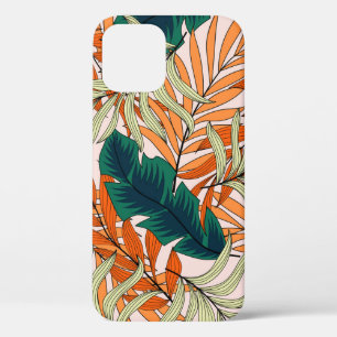 Tropisch groen beige blad, naadloos patroon. Case-Mate iPhone case