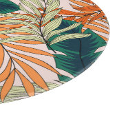 Tropisch groen beige blad, naadloos patroon. snijplank (Hoek)