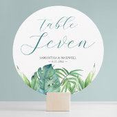 Tropisch groen bestemming bruiloft tafel Kaarten