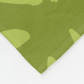 TROPISCH GROEN BLAADPATROON  FLEECE DEKEN (Hoek)
