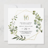 Tropisch groen blad 40e verjaardagsfeestje kaart (Voorkant)