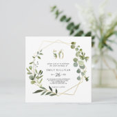 Tropisch groen blad 50ste verjaardagsfeestje kaart (Staand voorkant)