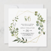 Tropisch groen blad 50ste verjaardagsfeestje kaart (Voorkant)