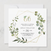 Tropisch groen blad 60ste verjaardagsfeestje kaart (Voorkant)