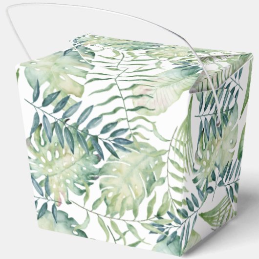 Tropisch Groen Blad Aloha Bedankdoosjes (Achterkant)