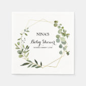 Tropisch groen blad Baby shower Servet (Voorkant)