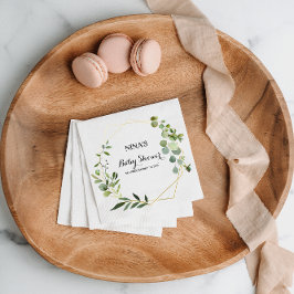 Tropisch groen blad Baby shower Servet