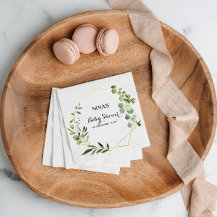 Tropisch groen blad Baby shower Servet