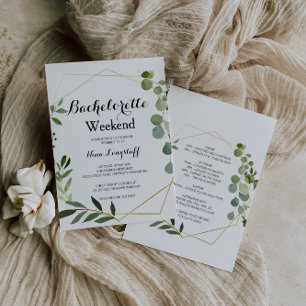 Tropisch groen blad bachelorette kaart