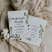 Tropisch groen blad bachelorette kaart