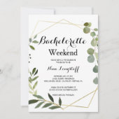 Tropisch groen blad bachelorette kaart (Voorkant)