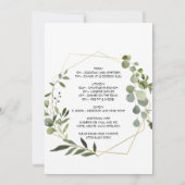 Tropisch groen blad bachelorette kaart (Achterkant)