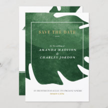 Tropisch groen blad Bewaar de datum