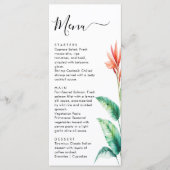 Tropisch groen blad botanische tuin bruiloft menu (Voorkant)