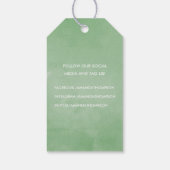 Tropisch groen blad cadeaulabel (Achterkant)