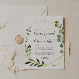 Tropisch groen blad Cena Especial Kaart