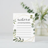 Tropisch groen blad emmerlijst Kaarten (Staand voorkant)