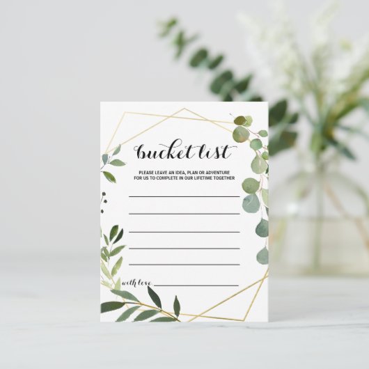 Tropisch groen blad emmerlijst Kaarten (Staand voorkant)