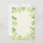 Tropisch groen blad kaart (Achterkant)