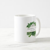 Tropisch groen blad koffiemok (Voorkant rechts)