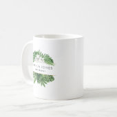 Tropisch groen blad koffiemok (Voorkant links)