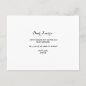 Tropisch groen blad Maid of Honor Uitnodiging Briefkaart (Achterkant)