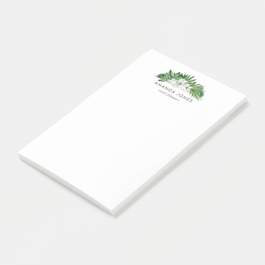 Tropisch groen blad post-it® notes (Schuin)