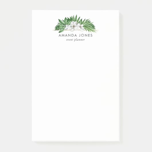 Tropisch groen blad post-it® notes (Voorkant)