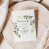 Tropisch groen blad Quinceañera Verjaardagsfeest Kaart