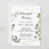 Tropisch groen blad repetitie diner kaart (Voorkant)