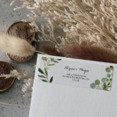 Tropisch groen blad retouradreslabel etiket