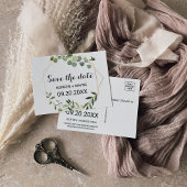 Tropisch groen blad Sla de datum Kaart